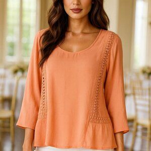 Beautiful Francesca's Miami Boho Peasant Blouse